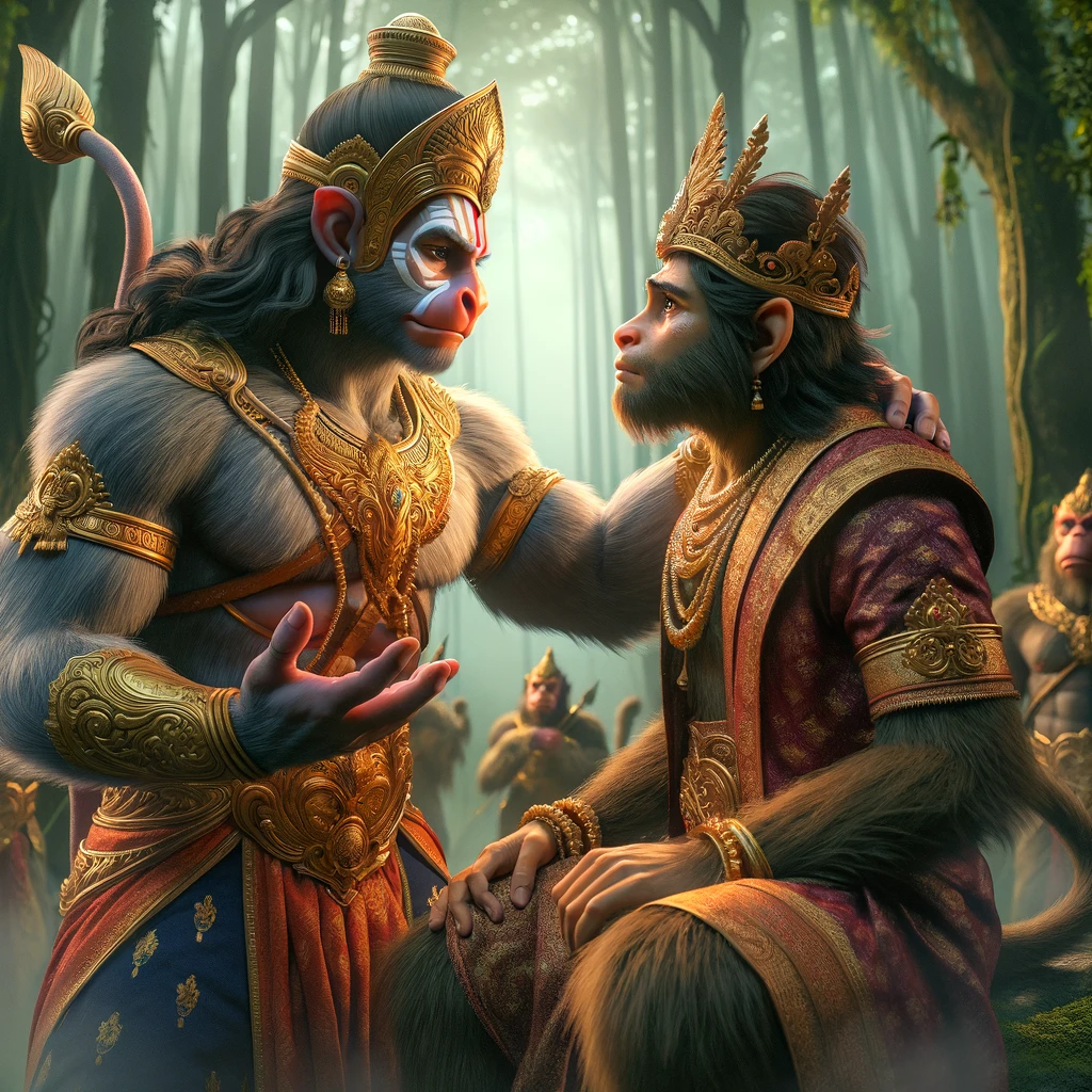 Hanuman Warns the Monkeys to Return to Kishkindha